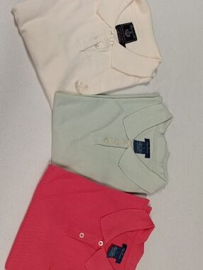 Faconnable Cream Polo Shirt with Navy Label